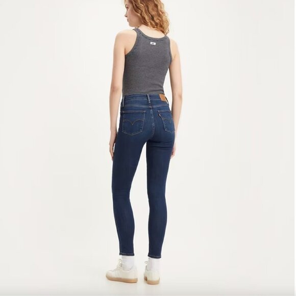 LEVIS 721 High Rise Skiny Womens Jeans Size 28 Dark Indigo Dark Wash - Picture 3 of 13